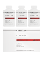 Comodex-Mattify&Protect Cream SPF-15 sachets kit 30 pcs Матирующий защитный крем SPF 15 в инд. саше 1,5 мл х 30, 45 мл